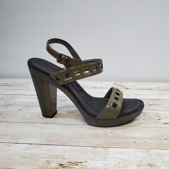 Theory Platform Heels Olive Size 37.5 - Picture 2 of 12